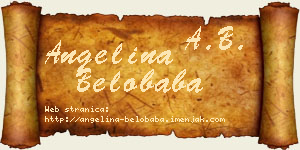 Angelina Belobaba vizit kartica